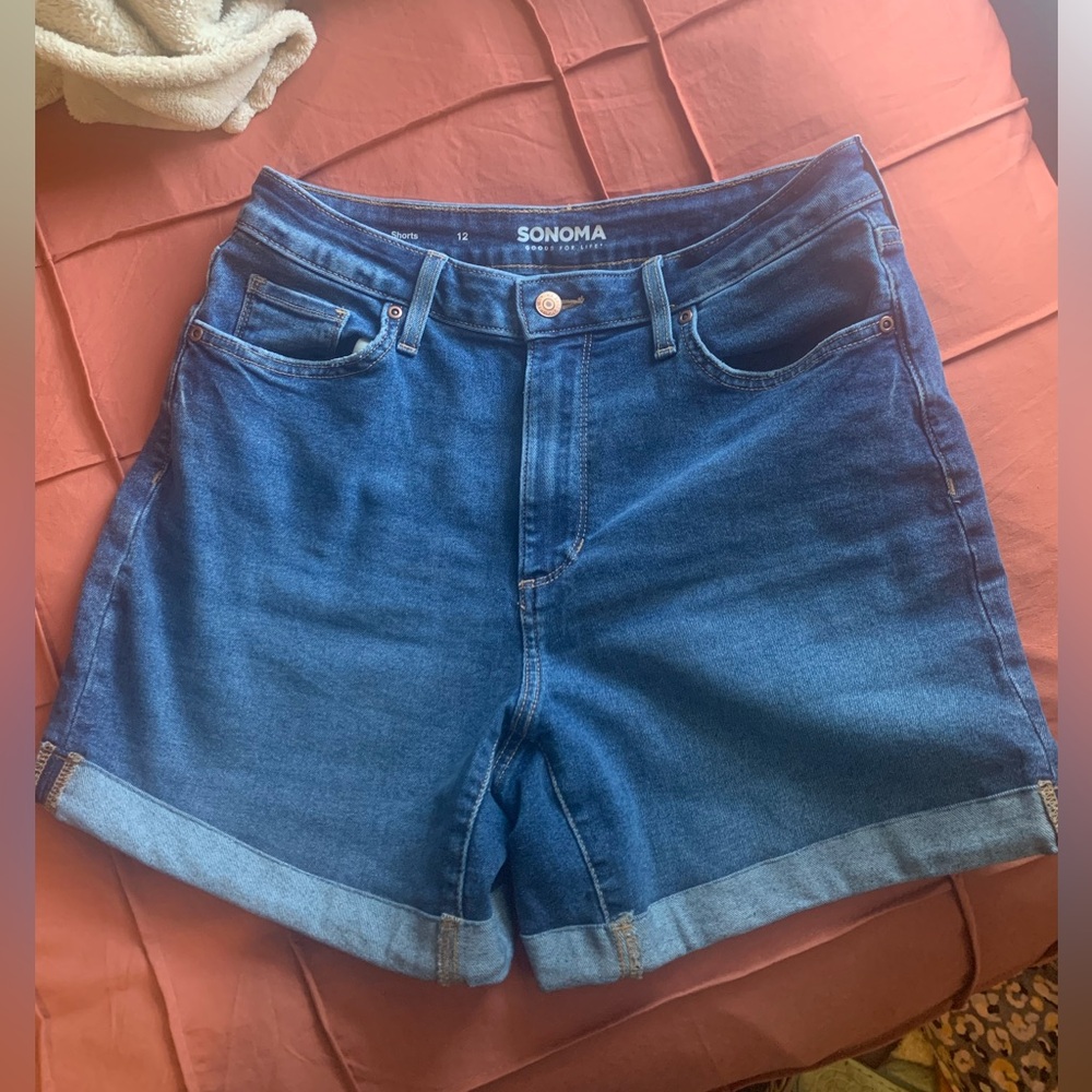 Sonoma Women's Dark Blue Jean Shorts
